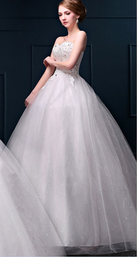 WD1593 Strapless wedding dress